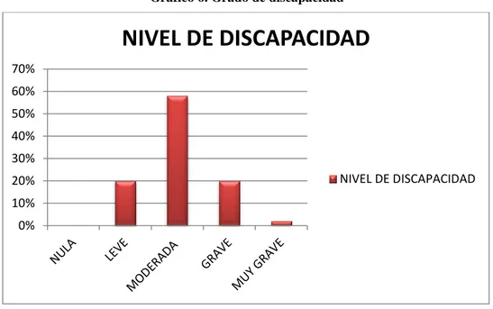 Gráfico 6. Grado de discapacidad 