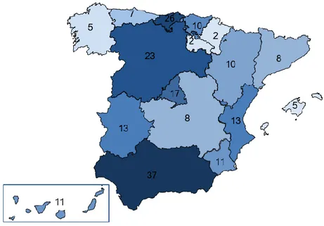 Figura 3. Número total de LEES en España desde 2013 