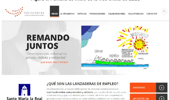 Figura 6. Pantalla de inicio de la web oficial de LEES 