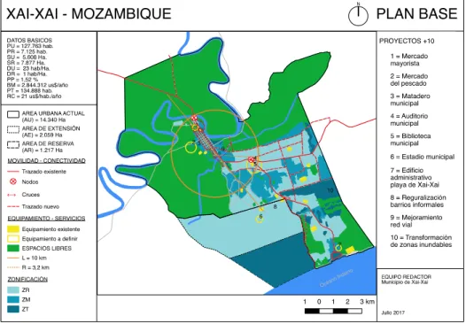 Figura 3: Plan Base de la ciudad de Xai-Xai, Mozambique. Fuente: baseplan.udl.cat 