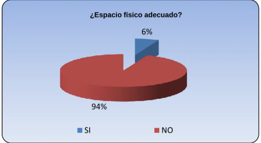 Gráfico 12.  Satisfacción espacio físico. 