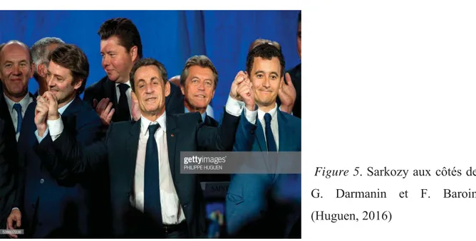 Figure 5. Sarkozy aux côtés de
