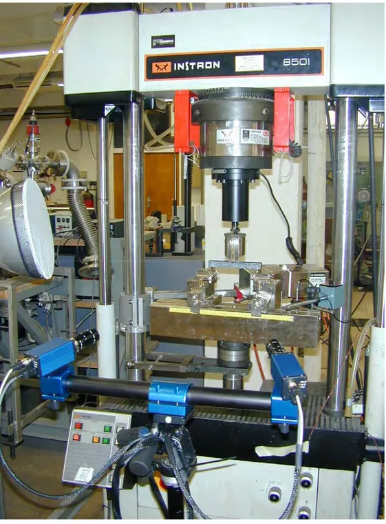 Fig.  2.6.   Máquina  servo‐hidráulica  utilizada  para  realizar  los  ensayos  de  caracterización  mecánica destructiva. 
