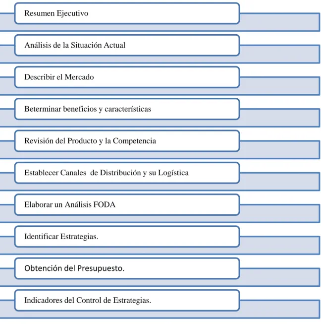 Cuadro 7. Contenido para el Plan de Marketing. 