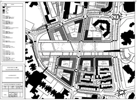 Fig. 5 : Plan d’organisation du quartier rénové. Source : Mairie de Cergy. 