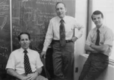 Fig. 6.  Donald Keck,  Robert Maurer y  Peter Schultz, en los  laboratorios de la  Corning Glass Works,  en 1970