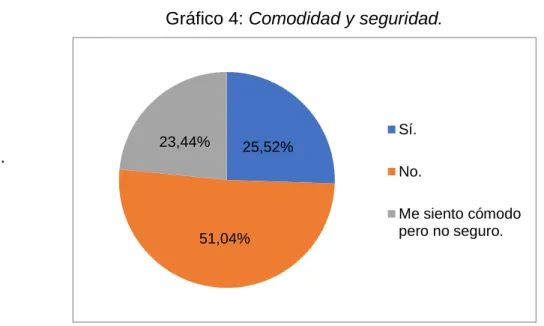 Gráfico 4: Comodidad y seguridad.