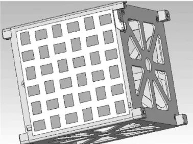 Figure 2. The antenna array attached to the CubeSat plat- plat-form.  3 cm  K K »  "I K K  K »  a; 