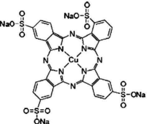 Fig. 1. Structural formula of lot3|3 (NaS0 3 )CuPc. 