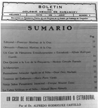 Figura  1.  Referencia  de  la  publicación  del  artículo  y  su  hoja de presentación.