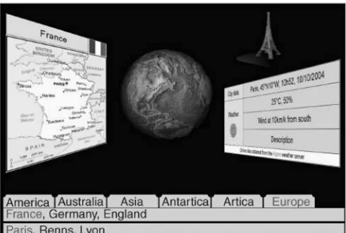 FIGURE 6  A geographic encyclopedia visualized by an MPEG-4 