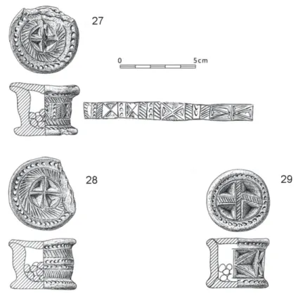 Fig. 8. Sonajeros de carrete, tipo V. 