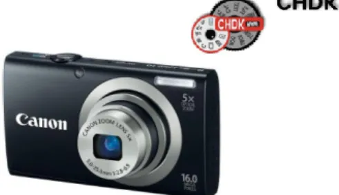 Figure 6: Compact Canon camera controlled by  CHDK script  