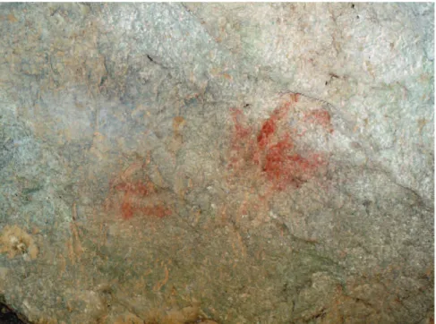 Figure 5. Red hand stencil in Askondo cave (© D. Garate).