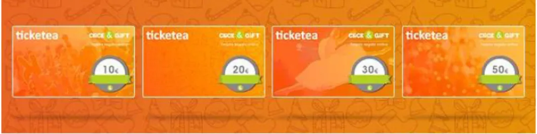 Figura 2.5. Diseño tarjetas Click&amp;Gift 