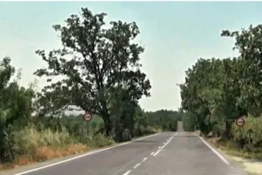 Figure 5. Real view of hidden dip on straight alignment 