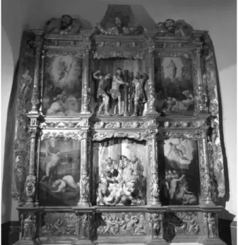 Fig. 7. Retablo lateral. Policromía de Martín Alonso. Ha- Ha-cia 1573. Iglesia de Santa María de Arbás