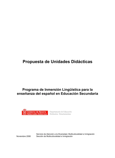 Propuesta De Unidades Didácticas