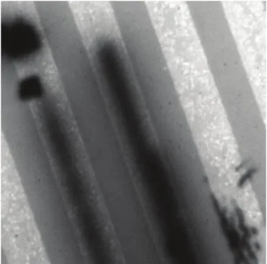 Figure 1. CL image of the QW emission showing fully dark lines along the ridges.