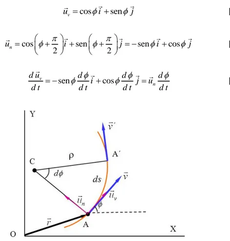 Figura 2.4. Representación de los vectores normal y tangencial. 