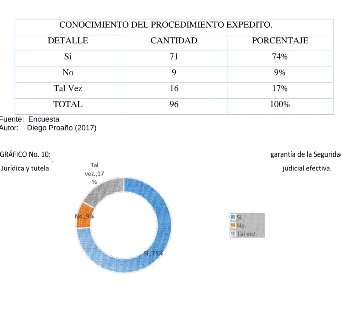 GRÁFICO No. 10:  garantía de la Seguridad 