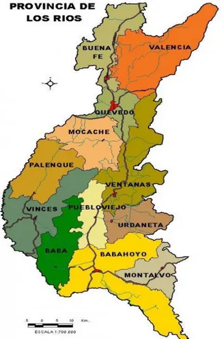 Gráfico 1: Mapa de la Provincia de Los Ríos 
