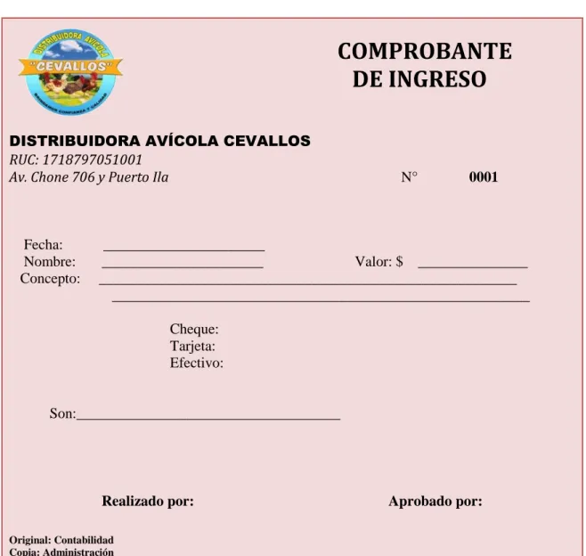 Ilustración 3. Comprobante de ingreso. 