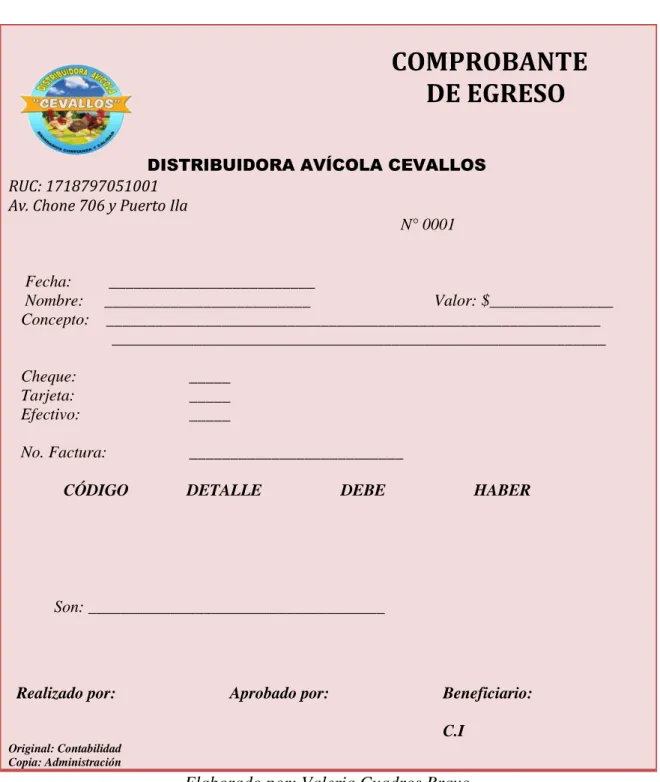 Ilustración 4. Comprobante de egreso 