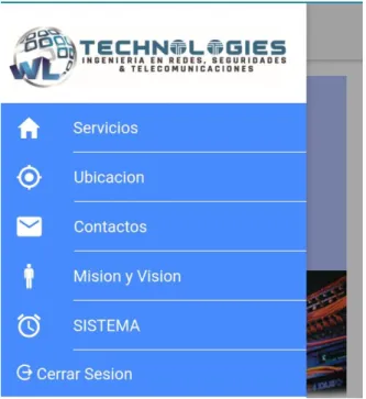 Figura 5. Índice de la aplicación 