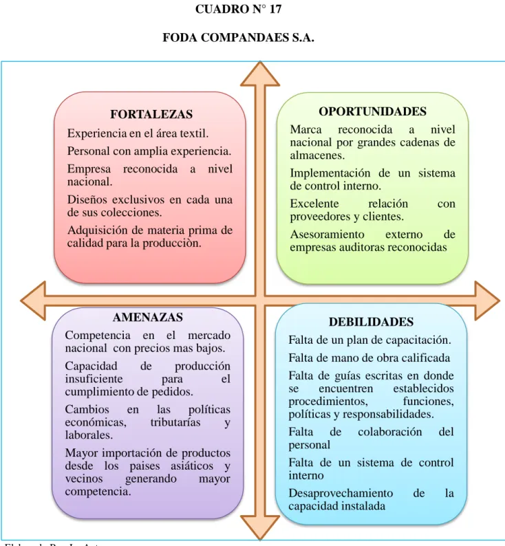 CUADRO N° 17  FODA COMPANDAES S.A. 