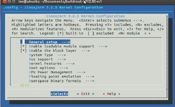 Fig. 18: Linux kernel configuration 