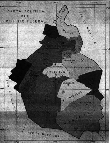 Figura 1. la municipalidad de México en 1920. Fuente: Censo de Población, INEGI