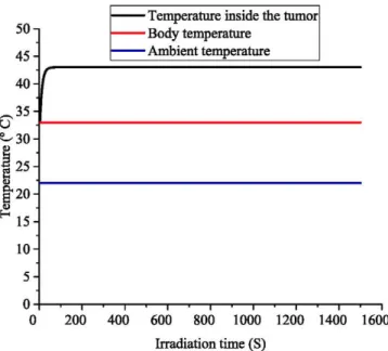 Figure 9. Hyperthermic temperature measurements. 
