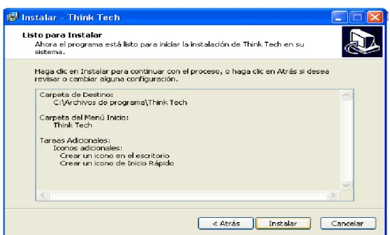 FIG  Nº 09 Pantalla de instalación  