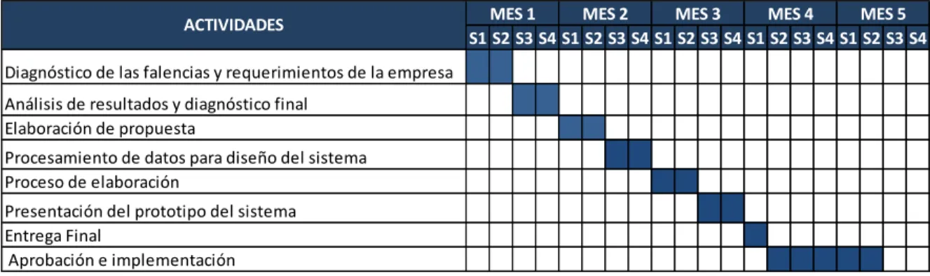 Figura 12. Plan de trabajo