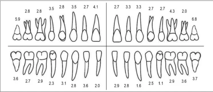 Figura 1. Porcentajes de cada diente extraído (n = 749). Los dientes que más se extrajeron fueron los terceros molares (20.0%), seguidos de los pri- pri-meros molares (13.0%)