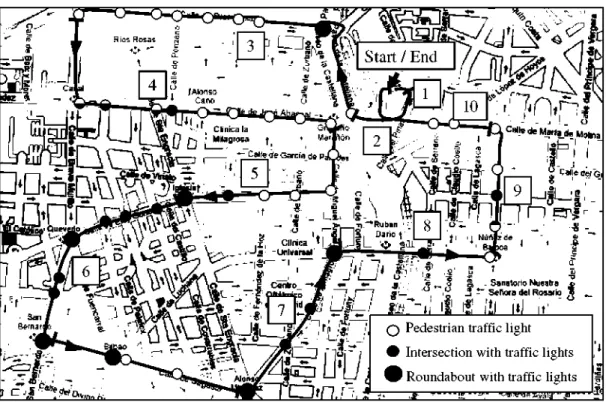 Fig. 3. Map of the Chamberi circuit (LR2). 