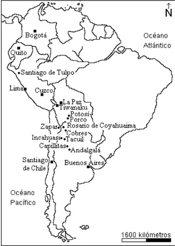 Figura 27. Mapa con la ubicación de los distritos mineros mencionados, ciu- ciu-dades y localiciu-dades de referencia.