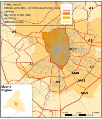 Figure 3. Madrid road network. 