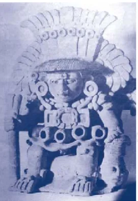 Figura 8. Urna de barro de la tumba 32 de Monte Albán, Oaxaca.