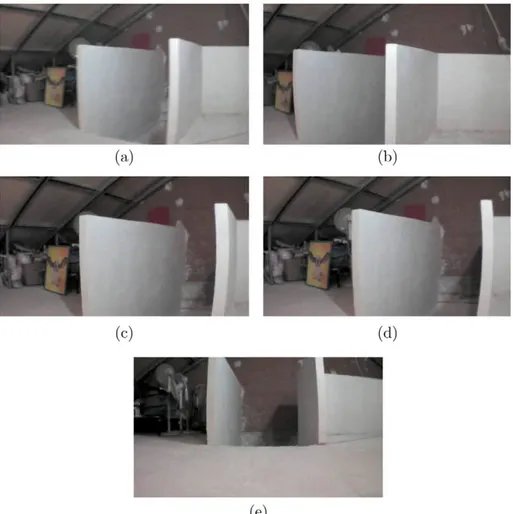 Fig. 6. The sequence includes the successive images captured by the UAV while performing a door approximation and crossing maneuver
