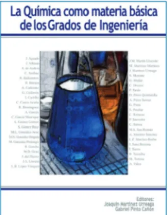 Figura 1. Portada del libro La Química como Materia Básica de los  Grados de Ingeniería, donde se amplía lo tratado en este artículo.