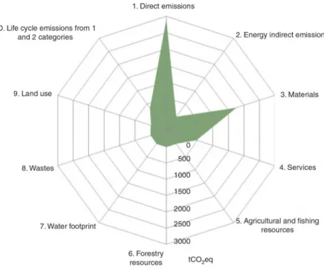 Fig.  2.  Structural  composition  of  the  carbon  footprint  of Hispánica  de 