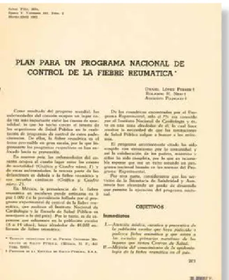 Figura 5. Plan para un programa nacional de control de la 