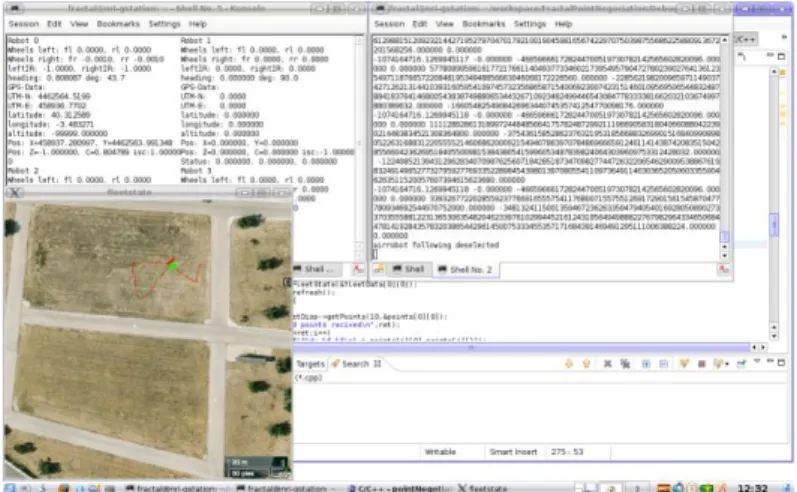 Fig. 12. Snapshot from the ground robot operator computer after the completion  of the experiment 