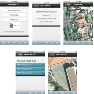 Figure 8 illustrates the flowchart of service scenario for  smart parking services with respect to wireless sensor networks,  embedded web-server, central web-server and mobile phone 