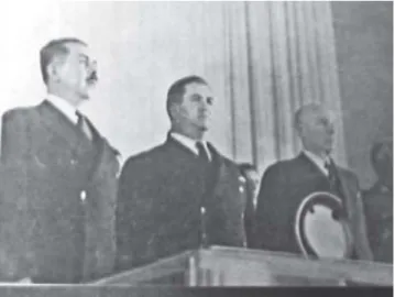 Figura 10. Colocación de la primera piedra del nuevo edificio del Hospital Central Militar el 13 de agosto de 1936 por el Presidente de la República Gral