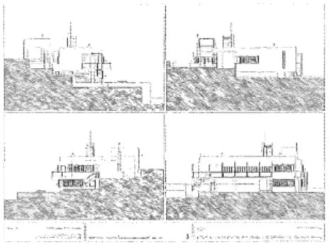 Fig.  2.  Cross and longitudinal sections. Theo- Theo-retical project, 1926 