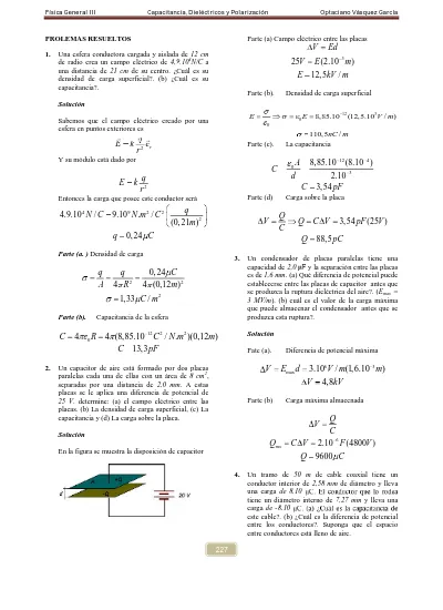 Condensadores Y Dielectricos Muchos Ejercicios Resueltos