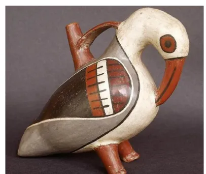 Figura 18. Cerámica  Nazca con asa puente. Fuente: Recuperado de  https://www.pinterest.co.uk/pin/478577897881316930/ 